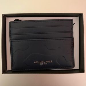 Michael Kors Navy Card Holder